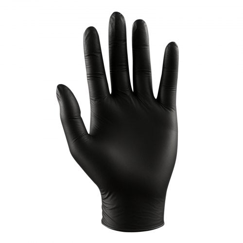 Disposable Gloves 45 Mil Black Nitrile Gloves Textured Fingertips 1000 ct count