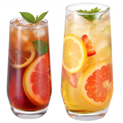 Drinking Glasses Set 16Piece Crystal Glass Cups Elegant Mixed Glassware