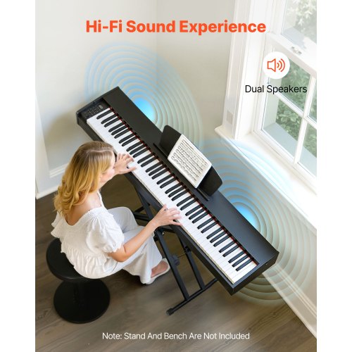 Weighted Digital Piano 88 Keys Fully Weighted Electric Piano Dual Keyboard