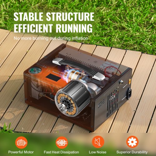 PCP Air Compressor 4500PSI Portable PCP Airgun Compressor with Builtin