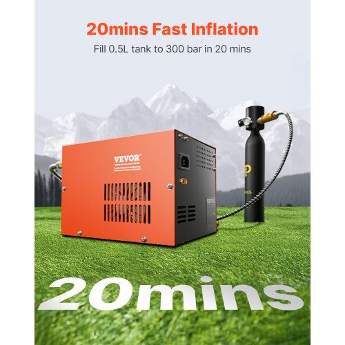 PCP Air Compressor 4500PSI30Mpa Portable PCP Airgun Compressor with Builtin