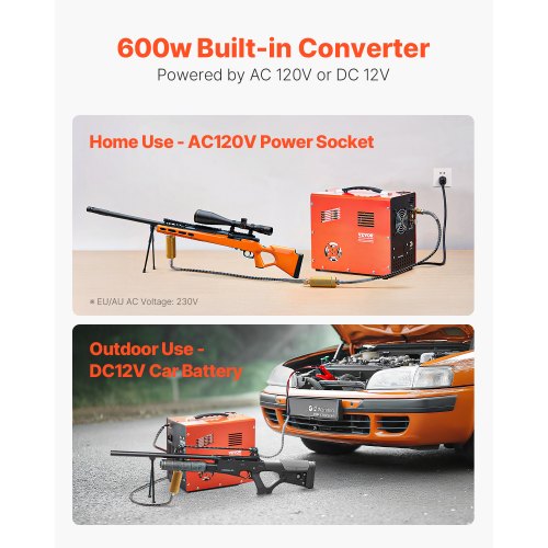 PCP Air Compressor 4500PSI30Mpa Portable PCP Airgun Compressor with Builtin