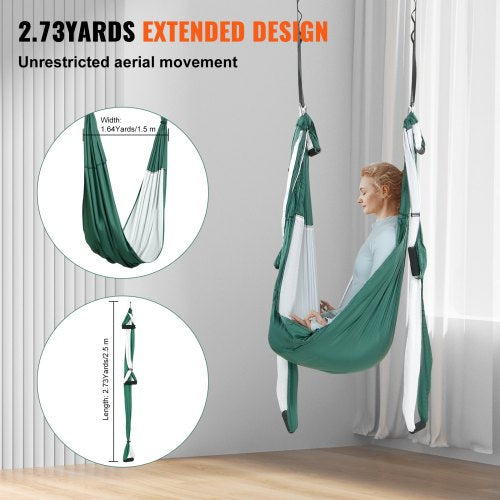 Aerial Yoga Swing Set 27 Yards Yoga Hammock Hanging Swing Aerial Sling