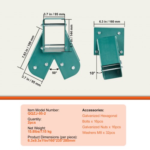 AFrame Middle Swing Set Brackets Heavy Duty Carbon Steel Swing Set