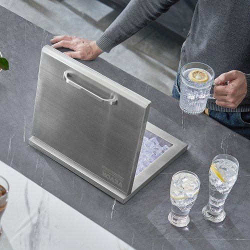 Drop in Ice Chest 14L x 12W x 18H Stainless Steel Ice Cooler Commercial