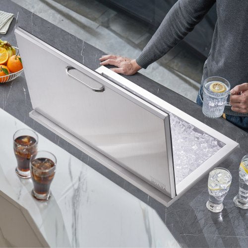 Drop in Ice Chest 24L x 20W x 15H Stainless Steel Ice Cooler Commercial