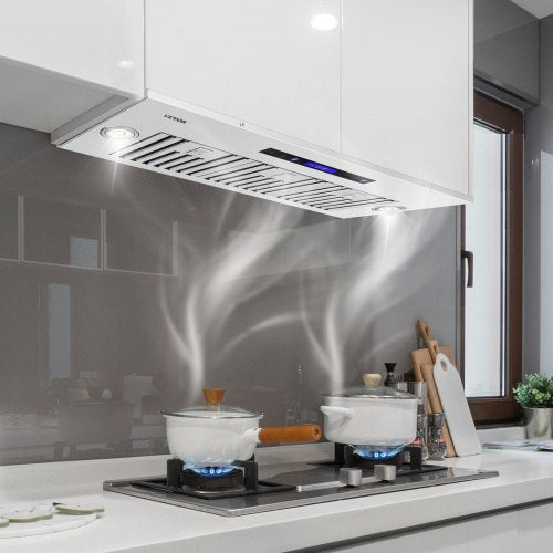 Insert Range Hood 900Cfm 4Speed 36 Inch Stainless Steel Builtin Kitchen Vent