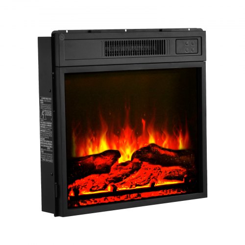 Electric Fireplace Insert 18 inch Recessed and Wall Mounted with Adjustable