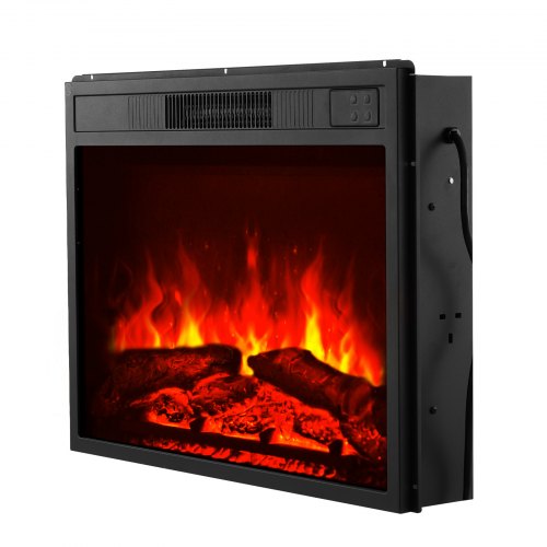 Electric Fireplace Insert 23 inch Recessed and Wall Mounted with Adjustable