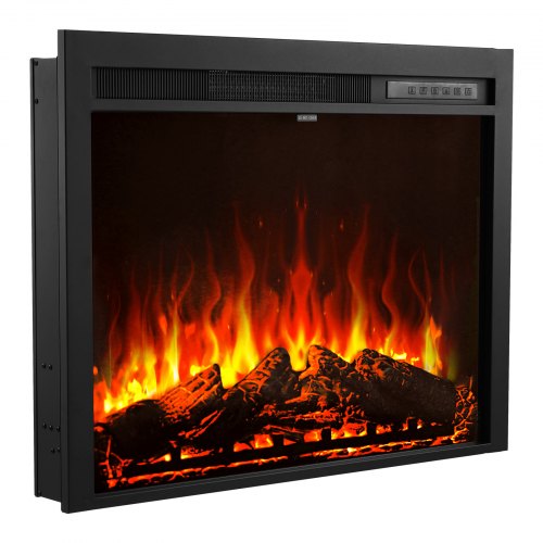 Electric Fireplace Insert 35 inch Recessed and Wall Mounted with Adjustable