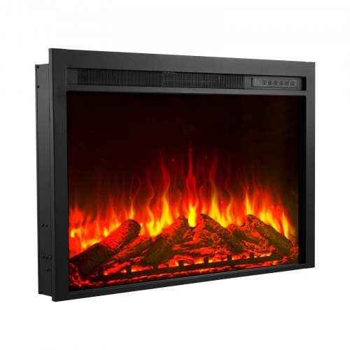 Electric Fireplace Insert 40 inch Recessed and Wall Mounted with Adjustable