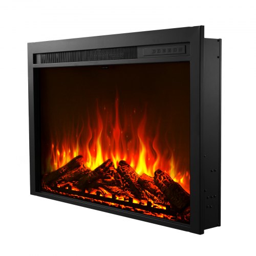 Electric Fireplace Insert 40 inch Recessed and Wall Mounted with Adjustable