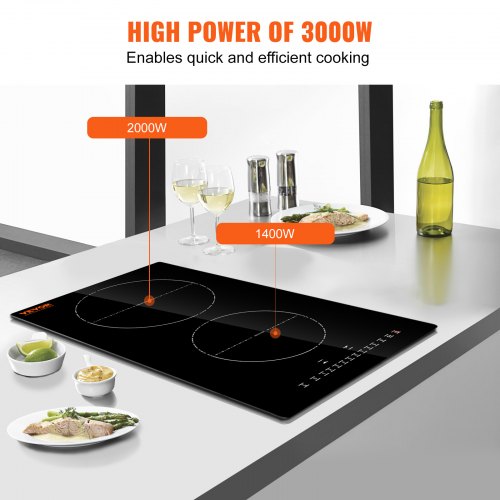 Electric Cooktop 2 Burners 12 Induction Stove Top Builtin Magnetic 1