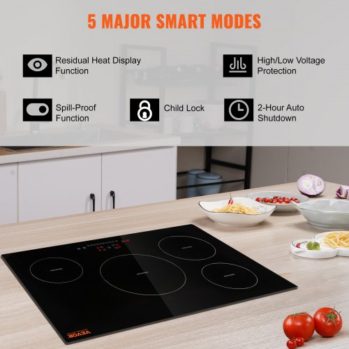 Electric Cooktop 4 Burners 30 Induction Stove Top Builtin Magnetic