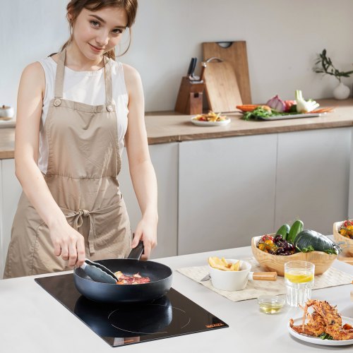 Electric Cooktop 12 inch 2 Burners Builtin Electric Stove Top 1800W