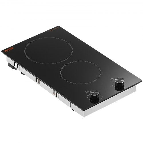 Electric Cooktop 12 inch 2 Burners Builtin Electric Stove Top 3000W