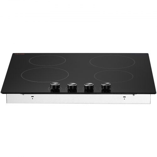 Electric Cooktop 24 inch 4 Burners Builtin Electric Stove Top 6000W