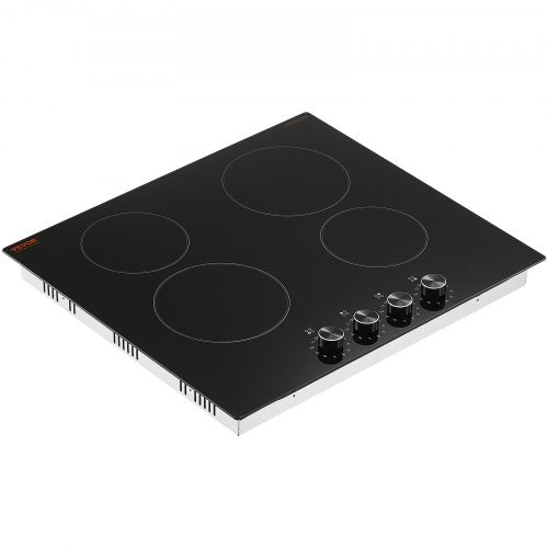 Electric Cooktop 24 inch 4 Burners Builtin Electric Stove Top 6000W
