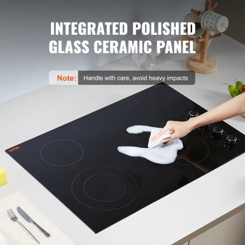 Electric Cooktop 30 inch 4 Burners Builtin Electric Stove Top 7200W