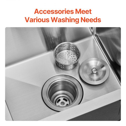 15 inch Kitchen Sink Workstation 304 Stainless Steel Top Mount Sinks