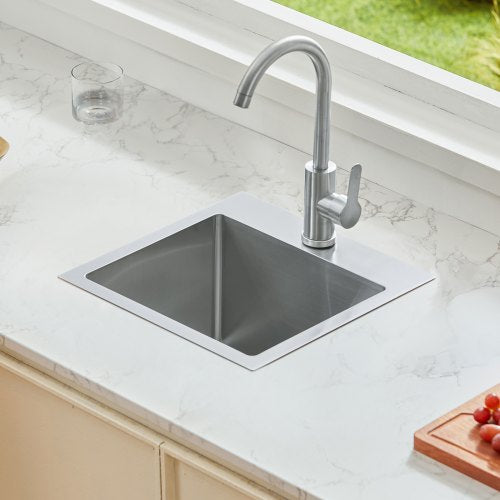 15 inch Kitchen Sink Workstation 304 Stainless Steel Top Mount Sinks