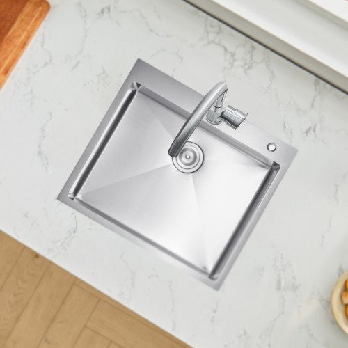 25 inch Kitchen Sink Workstation 304 Stainless Steel Top Mount Sinks