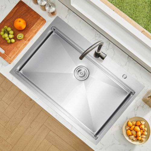 33 inch Kitchen Sink Workstation 304 Stainless Steel Top Mount Sinks