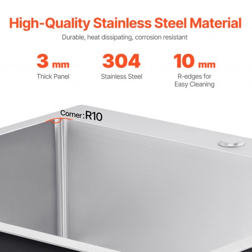 33 inch Kitchen Sink Workstation 304 Stainless Steel Top Mount Sinks