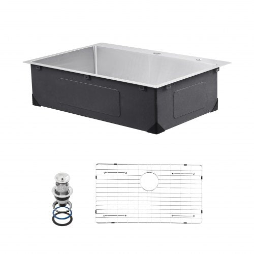33 inch Kitchen Sink Workstation 304 Stainless Steel Top Mount Sinks