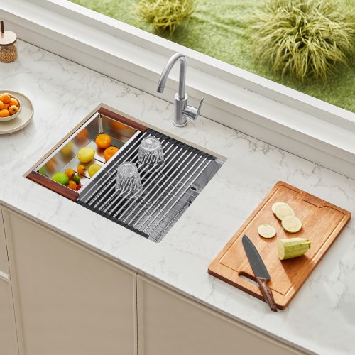 23 inch Kitchen Sink Workstation 304 Stainless Steel Undermount Sink
