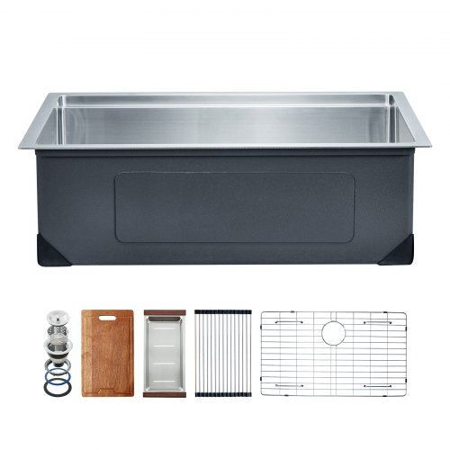 27 inch Kitchen Sink Workstation 304 Stainless Steel Undermount Sink