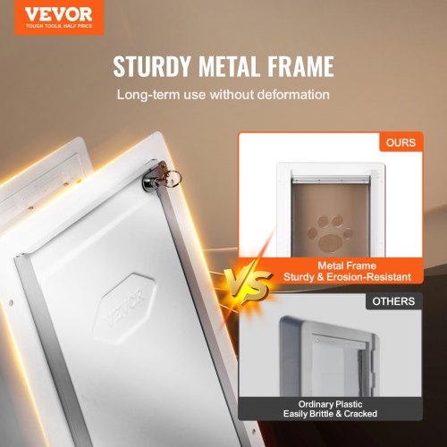 Pet Door 1228 x 1713 Metal Frame with Lock and 3Flap System