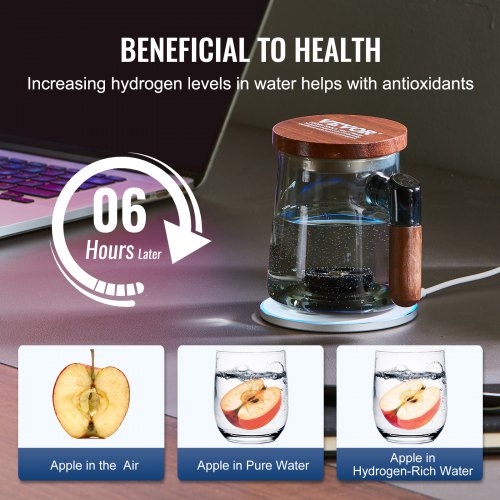 Hydrogen Water Cup 400 ml 141 oz Hydrogen Generator SPE Technology