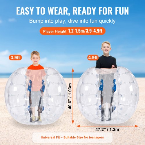 Inflatable Bumper Ball 1Pack 4FT1.2M Body Sumo Zorb Balls for Teen