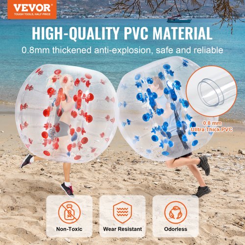 Inflatable Bumper Balls 2Pack 4FT1.2M Body Sumo Zorb Balls for Teen