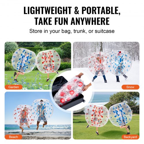 Inflatable Bumper Balls 2Pack 4FT1.2M Body Sumo Zorb Balls for Teen