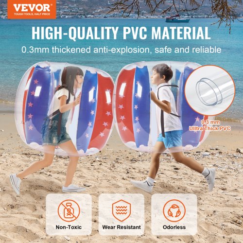Inflatable Bumper Balls 2Pack 4FT12M Body Sumo Zorb Balls for Kids