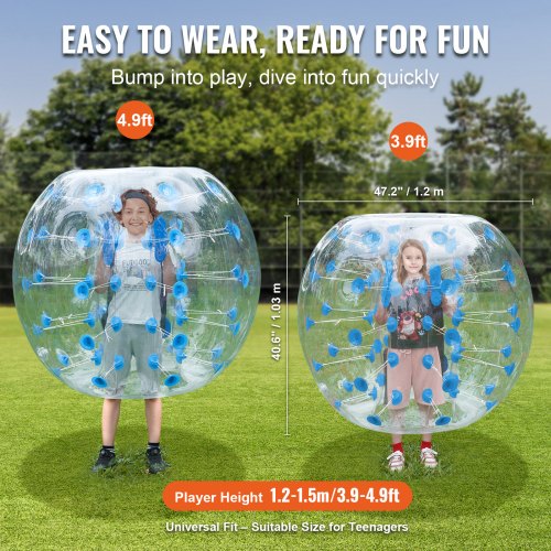 Inflatable Bumper Ball 1Pack 4FT1.2M Body Sumo Zorb Balls for Teen