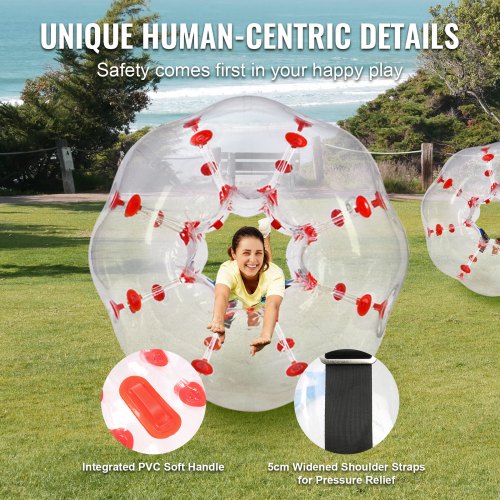 Inflatable Bumper Ball 1Pack 4FT1.2M Body Sumo Zorb Balls for Teen