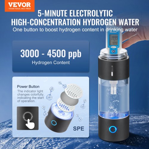 Hydrogen Water Bottle Generator 230 ml 81 oz Capacity Portable Hydrogen