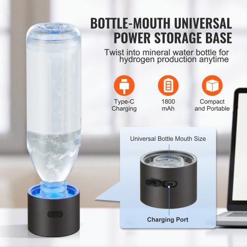 Hydrogen Water Bottle Generator 230 ml 81 oz Capacity Portable Hydrogen