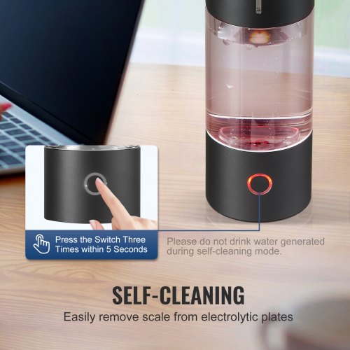 Hydrogen Water Bottle Generator 230 ml 81 oz Capacity Portable Hydrogen