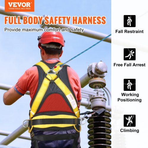 Safety Harness Full Body Harness Safety Harness Fall Protection with Added