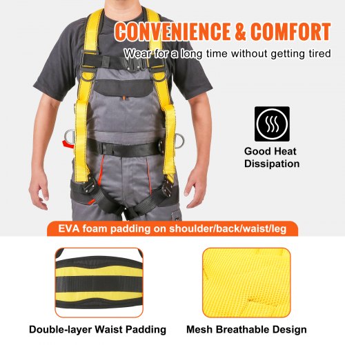 Safety Harness Full Body Harness Safety Harness Fall Protection with Added