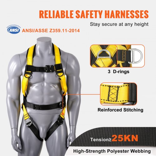 Safety Harness Full Body Harness Safety Harness Fall Protection with Added