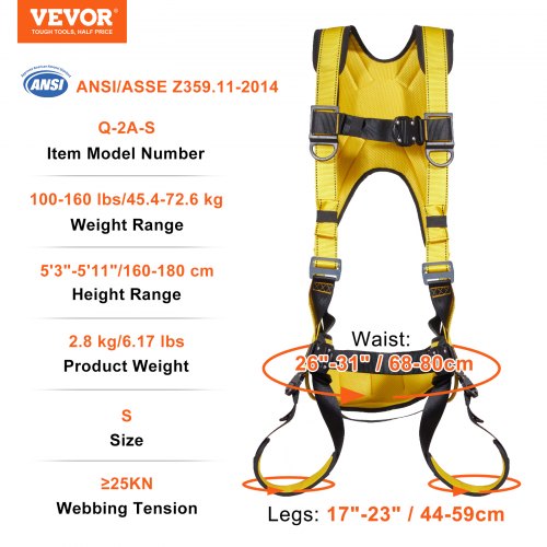 Safety Harness Full Body Harness Safety Harness Fall Protection with Added