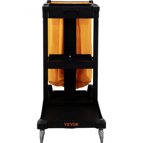 Cleaning Cart 3Shelf Commercial Janitorial Cart 200 lbs Capacity Plastic