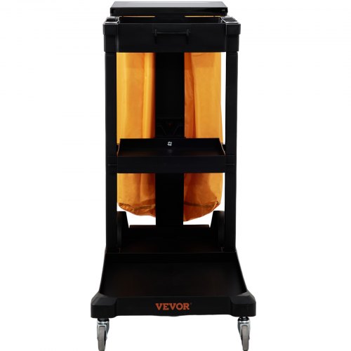 Cleaning Cart 3Shelf Commercial Janitorial Cart 200 lbs Capacity Plastic