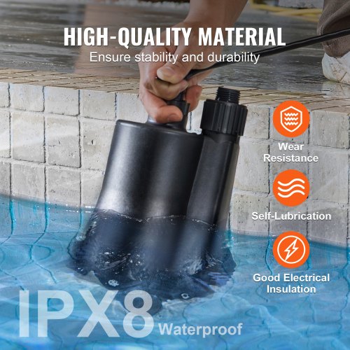 Utility Pump 13 HP 2450 GPH High Flow 30 ft Head Sump Pump Submersible