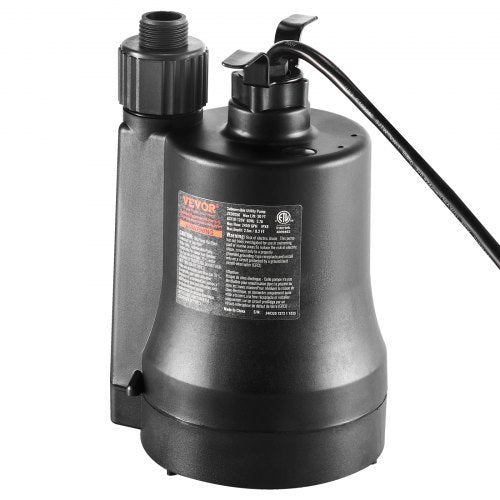 Utility Pump 13 HP 2450 GPH High Flow 30 ft Head Sump Pump Submersible